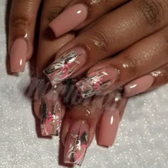 Luv her work Metalic Acrylic Nails Art Designs, Sassy Nails Designs Classy, Manicured Nails, Fancy Nails Designs, Dope Nail Designs, Pretty Nail Art Designs, Colorful Nail Designs