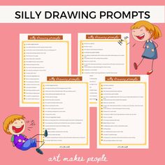 the silly drawing prompts are great for kids to use