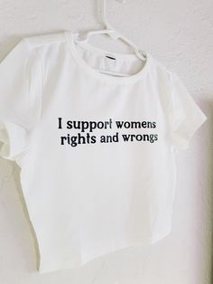 Y2K inspired cropped tee, perfect addition to your closet, easy to wear and comfortable fit. Tom Girl, Women Rights, Silly Shirt, Funky Shirts, Support Women, Y2k Baby Tee, Women’s Rights, Baby T Shirts, Women Supporting Women