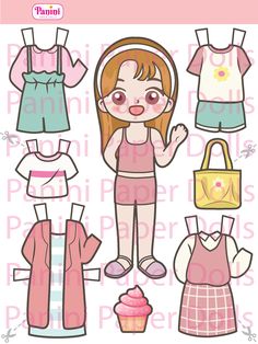 You can avail the whole set of paper doll by clicking on the Etsy link here 💓 Doll Paper Craft, Princess Paper Dolls Printable, Paper Dolls Dress, Kawaii Paper, Paper Doll Clothes, Princess Paper Dolls, Paper Doll Printable Templates, Baby Animal Drawings, Diy Crafts Love