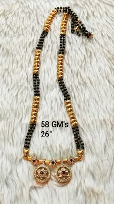 Black Bead Chains, Traditional Mangalsutra, Black Beads Chain, Indian Gold Jewellery Design, Indian Gold Jewellery, Mangalsutra Chain