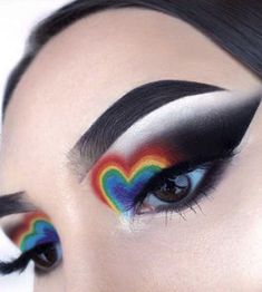 Very Easy Makeup, Rainbow Eye Makeup, Maquillage Yeux Cut Crease, Smokey Makeup, Face Art Makeup