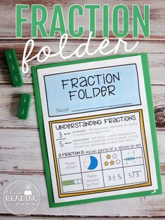 the fraction folder is an easy way to practice fractions and addition skills for students