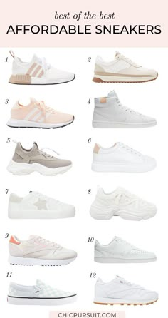 The best affordable white sneakers for women, plus nude sneakers and blush sneakers! If you’re looking to add some sneakers fashion women’s, sneakers 2021 trends, white summer sneakers, cute summer shoes for women and cute spring shoes for women into your wardrobe, have a look at these. They include casual summer shoes 2021 trends and casual spring shoes 2021 trends. #sneakers #whitesneakers #nudesneakers #sneakersforwomen #sneakersfashion #sneakersfashionwoemn #summershoes #springshoes Nike Women’s Tennis Shoes, Summer Sneakers 2024, Everyday Shoes Casual, Must Have Shoes For Women, Trendy Sneakers For Women, Sneakers Fashion Women, Trendy Tennis Shoes