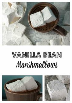 vanilla bean marshmallows in a mug