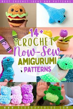 14 Free Crochet No-Sew Amigurumi Patterns For Beginners Crochet Amigurumi With Blanket Yarn, Single Crochet Amigurumi, Amigurumi Pattern No Sew, One Hour Amigurumi, Quickest Crochet Projects, Small Arugami, Crochet Amigurumi One Color, No Sewing Amigurumi, Crochet Animaguri Free Pattern