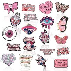 PRICES MAY VARY. Sufficient Quantity to Use: you will receive 20 pieces of girl power pins in 20 different styles, the sufficient quantity can satisfy your various daily using and Christmas sharing needs Meaningful Symbol: our girl power pins for girls are designed with many motivational sentences, the girl power patterns represent that women will fight for their choices and rights, and are a manifestation of their attitudes Sturdy for Long Time Use: our pins for teen girls are made of quality a Motivational Sentences, Plant Enamel Pin, Cap Art, Free Printable Stationery, Bottle Cap Art, Well Behaved Women, Handmade Pins, Plant Aesthetic, Printable Stationery