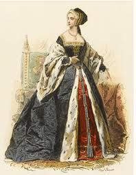 an old fashion illustration of a woman wearing a dress with red, white and blue trims