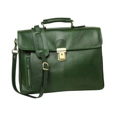 Old Angler Green Full Grain Leather Briefcase Full grain leather briefcase Synthetic lining Laptop compartment Cell phone pocket pens holder Outside zip pocket Flap open with clasp closure Adjustable/Removable leather shoulder strap with pad Size cm. – 38 x 28 x 12 Weight kg. – 1,400 Handmade in Italy Classic Green Bags For Work, Classic Green Shoulder Bag, Classic Green Satchel, Classic Green Shoulder Bag For Work, Green Leather Shoulder Bag For Work, Green Leather Rectangular Briefcase, Green Rectangular Leather Briefcase, Classic Green Rectangular Satchel, Classic Green Briefcase For Everyday Use