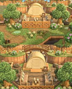 Ideas para la zona de camping animal crossing Shop Area Acnh, Acnh Campsite Designs City, 5 Star Island Requirements Acnh, Acnh Lighthouse Area, Acnh Large Area Idea, Acnh Neighborhood Layout Designs, Camp Acnh, Acnh Campsite Ideas, Acnh Ground Designs