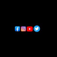 an image of social media icons on a black background