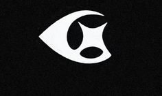 an eye logo on a black background