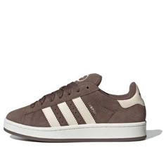 (WMNS) adidas Campus 00s 'Brown Beige' JI1038 Brown Adidas Sneakers, Adidas Campus 00s Colors, Brown Adidas Campus, Adidas Brown Shoes, Canpus00s Adidas, Shoes To Get For School, Adidas Campus Brown, Campuses Adidas, Cute Brown Shoes