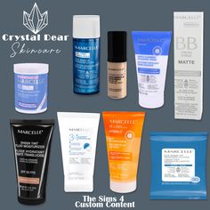 the six products that are available for purchase on this page, including sunscreens and lotions