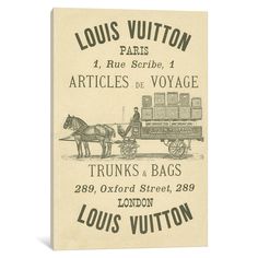 an advertisement for louis vuitton's paris, rue soribe artifices de voyage