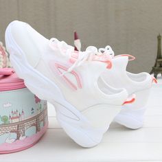 Advbridge Female Autumn New Mesh Breathable Casual Sports Shoes White Korean Student Women Lolita Sneakers Anime Kawaii Cute Casual Zebra Shoes, White Korean, Korean Shoes, Korean Student, Womens Boots Flat, Low Heel Ankle Boots, Orange Shoes, Wedding Shoes Heels, Girly Shoes