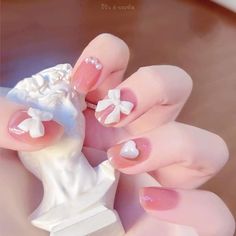 Fake Nail Tips, Short Paragraph, Korean Nails, Fake Nails With Glue, Nails Glitter, Red Butterfly, Fake Nail