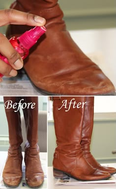 How to clean and remove salt stains from boots! ~ A great list of DIY style, clothing and life hacks every girl should know! Everything from organization to bra straps! Tips for teens and women. Listotic.com Clothing Tips, Makeup Forever, Diy Cleaning Products, Household Hacks, Every Girl, Dandy, Diy Fashion, Lany, Cleaning Hacks