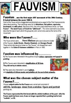 a poster with an image of fauvism on the front and back cover