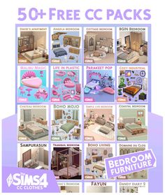 the poster shows different types of furniture and bedding in various styles, colors, and sizes