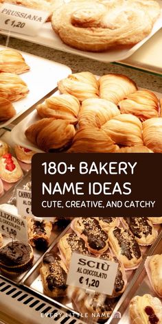 bakery name ideas for cakes and pastries