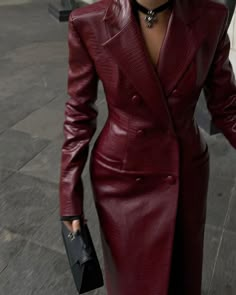 Red Leather Jacket Aesthetic, Looks Chic, Mode Inspiration, Cherry Red, Aesthetic Outfits, Look Fashion, Old Money