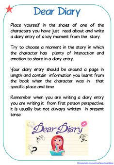 dear diary poem for kids to write