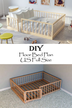 the diy floor bed plan is full size and it's easy to build