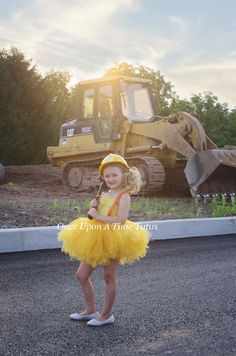 Construction Worker Girls Tutu Dress - Little Girls Toddler Kids Size Baby 6 12 Months 2T 3T 4 5 6 7 8 10 12 - Builder Man Women Girl by OnceUponATimeTuTus on Etsy Backhoe Halloween Costume, Girls Construction Worker Costume, Excavator Wagon Costume, Girl Construction Party, Construction Photoshoot Kids, Birthday Dress Girls Kids, Kids Tutu Dress, Construction Outfit, Pink Tutu Skirt