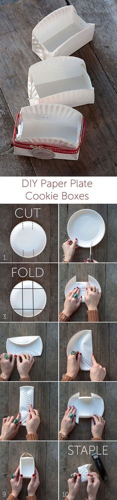 how to make paper plates that look like they have been cut in half and put together