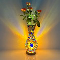 a vase filled with flowers sitting on top of a table