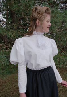 Victorian Blouses, Tops, Shirts, Vests, Sweaters Mutton Sleeve