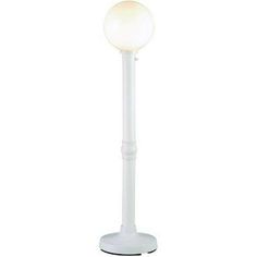 a white floor lamp on a white background