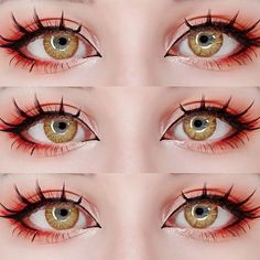 Toga Makeup Eye, Anime Eye Lashes Tutorial, Hu Tao Eye Makeup, Mysterious Eye Makeup, Zhongli Eye Makeup, Manga Eyes Makeup, Lumine Makeup, Makeup Ideas Cosplay, Toga Cosplay Makeup