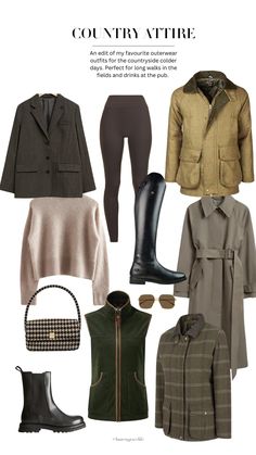 English Heritage Style, Hunt Outfit For Women, Country Lady Style, Classy English Outfits, Classic Country Style Fashion, English Country Wardrobe, Countryside Clothes, Winter Countryside Outfits