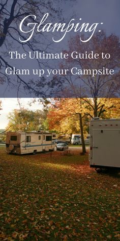 camping the ultimate guide to glam up your campsite cover image with text overlay