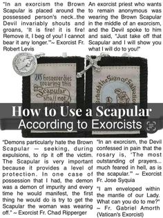 an article about how to use a scapular according to exorciss