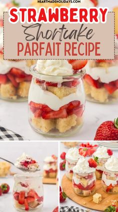 strawberry shortcake parfait recipe in a jar