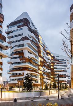 an image of a building that looks like it is made out of glass and wood