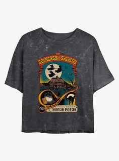 Please Note: wash pattern may varyLightweight 100% combed ring spun cottonWash cold; dry lowImportedListed in women sizes Hocus Pocus Night, Hocus Pocus Disney, Her Universe, Crop T Shirt, Time Flies, Hocus Pocus, Crop Tshirt, Night Time, Womens Sizes