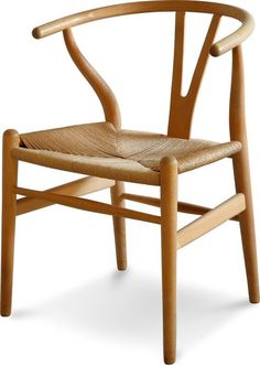 the wish chair is made from natural wood