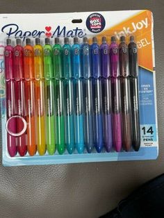 a pack of paper mate ink pens in assorted colors