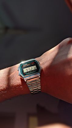 Casio A158 Outfit, Casio Aesthetic, Casio A158, Casio Vintage Watch, Mens Watches Affordable, Casio Vintage, Fotografi Vintage, Retro Watches, Hand Pictures