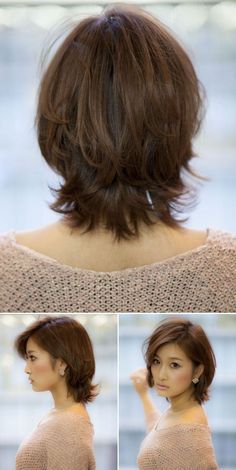 Back View, Short Hair With Layers, Hair Today, Great Hair, Layered Haircuts, Layered Hair