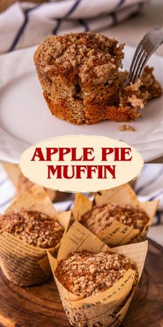 Apple Pie Muffins are Muffins inspired by the classic apple pie combining the sweet taste and aroma of cinnamon typical of autumn. This cake combines the soft texture and fresh taste of apples, as well as the aromatic spices that we often find in traditional apple pie. Because it comes in muffin form, making it practical to enjoy at any time. Apple Pie Muffins, Pie Muffins, Traditional Apple Pie, Classic Apple Pie, Apple Filling, Cinnamon Powder, Streusel Topping, Granny Smith Apples, Granny Smith