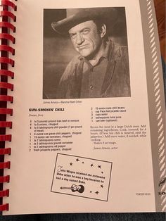 a book with an image of a man wearing a cowboy hat