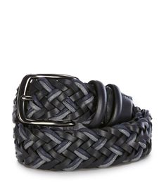 From Cremieux&#x2C; this belt features:35 mmTri-color braided leather/corded designSilvertone buckleSolid keeperImported.Suggested belt size: Take your existing pants size and add two inches.E.g. if your pants size is 32&#x2C; purchase a size 34. Casual Braided Leather Belt, Formal Woven Leather Belt, Mens Luxury Fashion, Belt Size, Braided Leather, Mens Belts, Belted Dress, Tri Color, Leather Cord