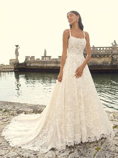 |Sottero-&-Midgley-Sawyer-Wedding-Dress Square Neck Wedding Dress, Wedding Dresses Kleinfeld, Bridal Closet, Sottero And Midgley Wedding Dresses, Sottero Midgley, Sottero And Midgley, Neck Wedding Dress, Lace Wedding Gown, Kleinfeld Bridal