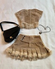 https://shoptery.com/collections/aesthetic-fashion/products/sexy-two-piece-sets?ref=6l38yava Fitted Brown Cotton Sets, Trendy Fitted Brown Set, Pinterest Dress, Recipe Aesthetic, Skirt Top Set, Vintage Denim Skirt, Womens Outfits, Retro Skirt, Shopping Clothes