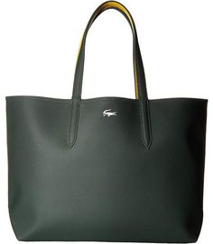 Lacoste Anna Large Reversible Shopping Bag Handbags Reversible Bag, Green Tote Bag, Green Tote, Back Bag, Simply Chic, Nylon Bag, Online Bags, Signature Logo, Free Bag